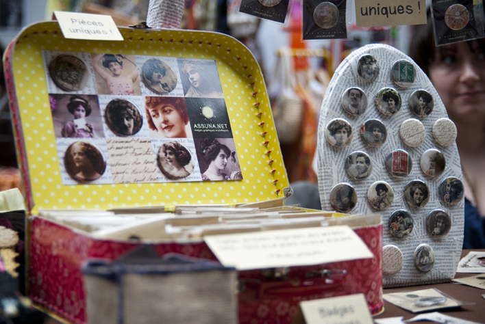 Mon stand de badges vintages au Free Market de Paname Mon stand de badges vintages au Free Market de Paname