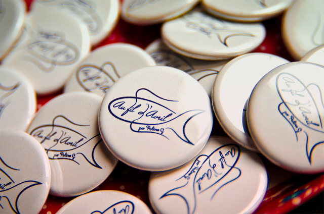 Commande badges logo au fil d'avril
