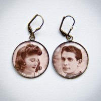 Boucles d'oreilles couple années 40