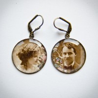 Boucles d'oreilles couple romantique