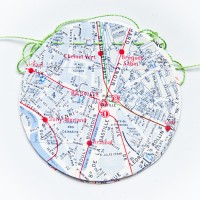 Guirlande vintage bleue plan de Paris