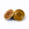 Boucles boutons marron et or à clip