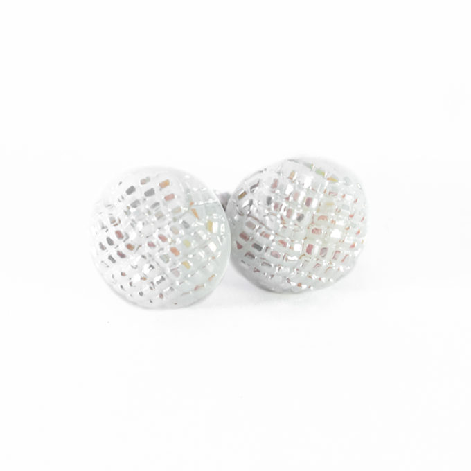 Assuna - Boucles d'oreilles Blanche nacrée (grand modèle)