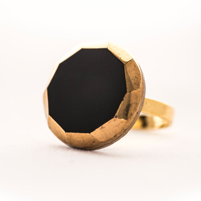 Black and golden Gabrielle ring
