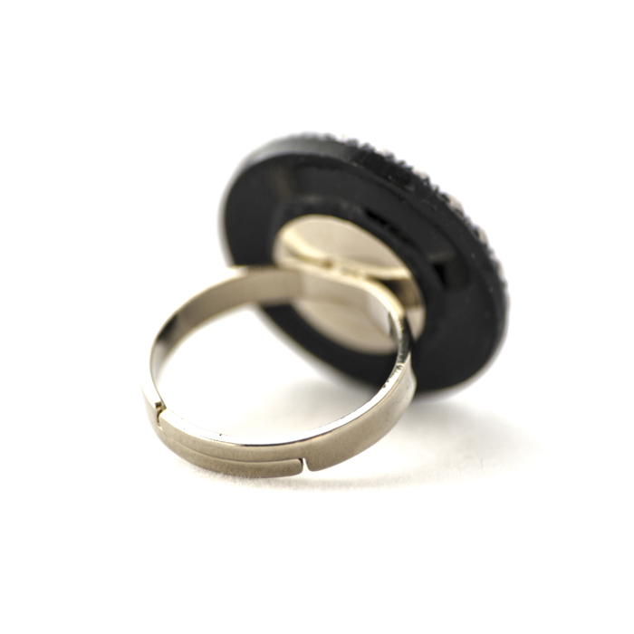 Silver coloured Léontine ring