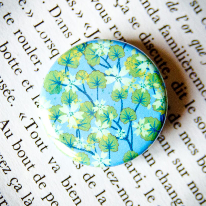 Badge Sakura Bleu 2