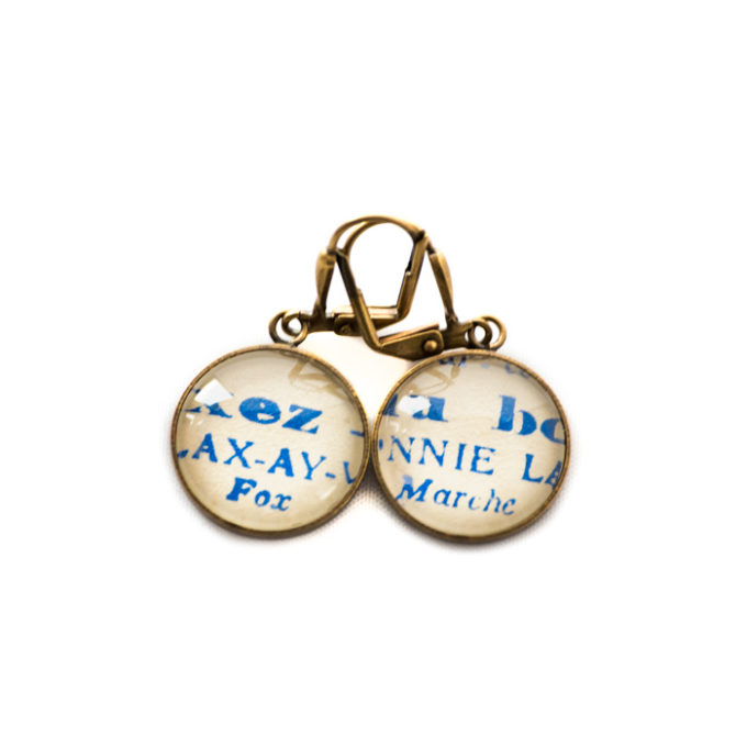 Boucles d'oreilles dorées Partitions Titre Morceaux bleu