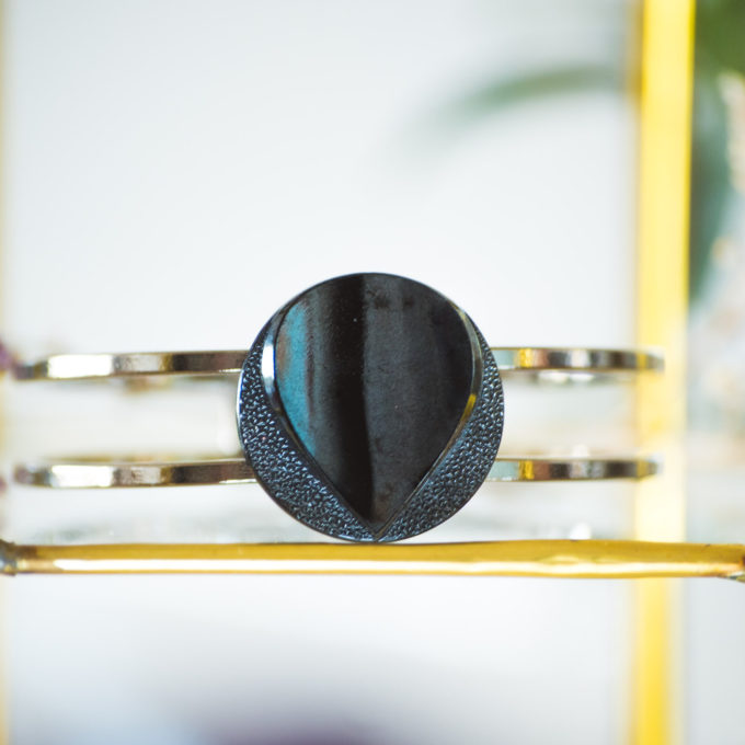 Bracelet bouton ancien manchette Azeline