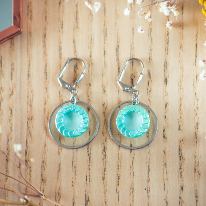 Assuna - Boucles d'oreilles petites dormeuses cercles Jeanne inspiration vintage