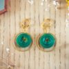 Assuna - Boucles d'oreilles grandes dormeuses cercles Arielle inspiration vintage