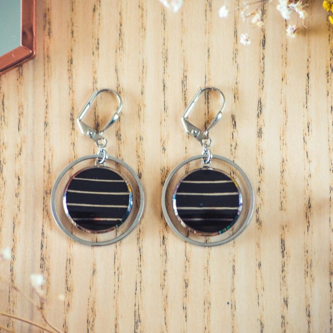 Assuna - Boucles d'oreilles grandes dormeuses cercles Louise inspiration vintage