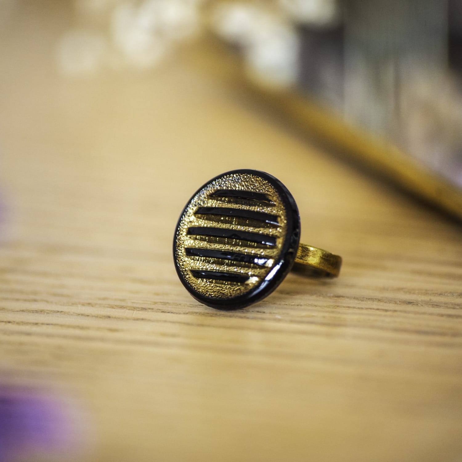 Bague Hélène – bouton ancien – inspiration vintage