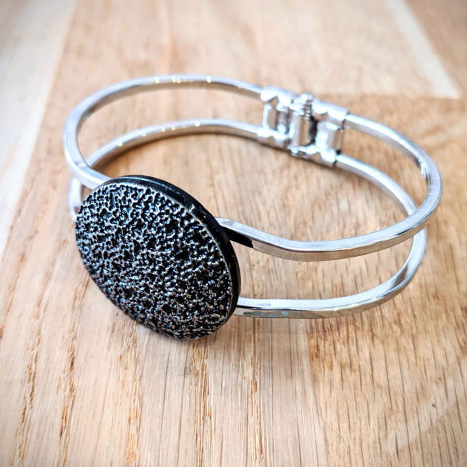 Bracelet vintage Esmée argenté – face