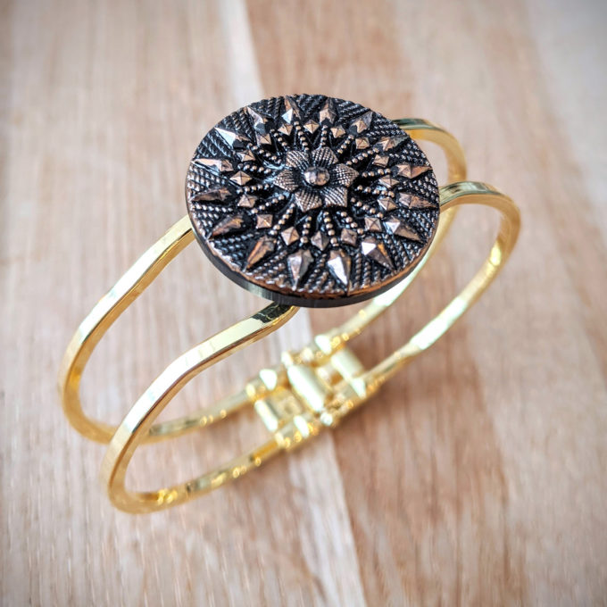 Bracelet vintage Inès doré – biais