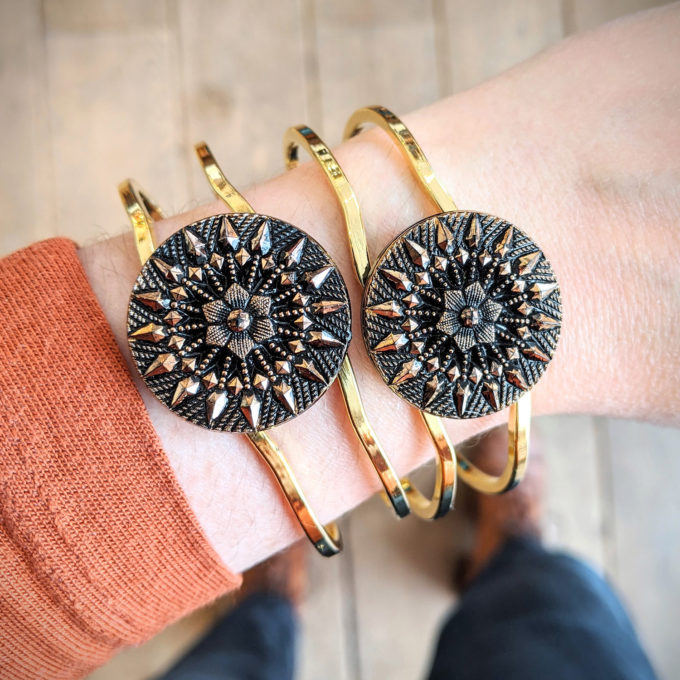 Bracelet vintage Inès doré – look
