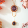Assuna - Collier Ysée Eva - bijoux léger géométrique bouton ancien inspiration vintage