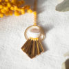 Assuna - Collier Comète Georgette blanc - collier vintage bouton ancien des années 1940