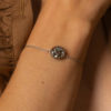Assuna étoile bracelet chaîne simple bouton ancien Paula argent